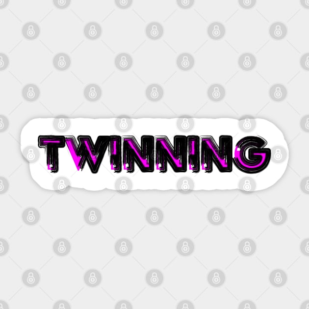 Twinning Pink Sticker by LahayCreative2017